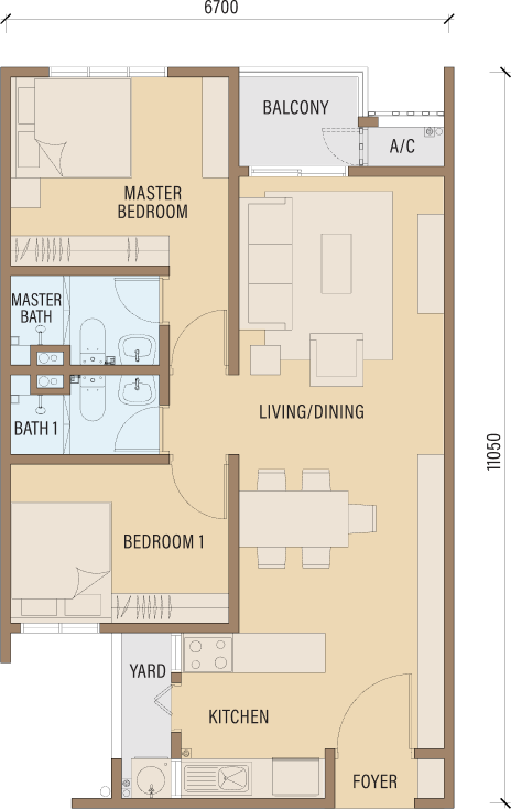 Sample Type B Unit Unit Plans - Elita Residence